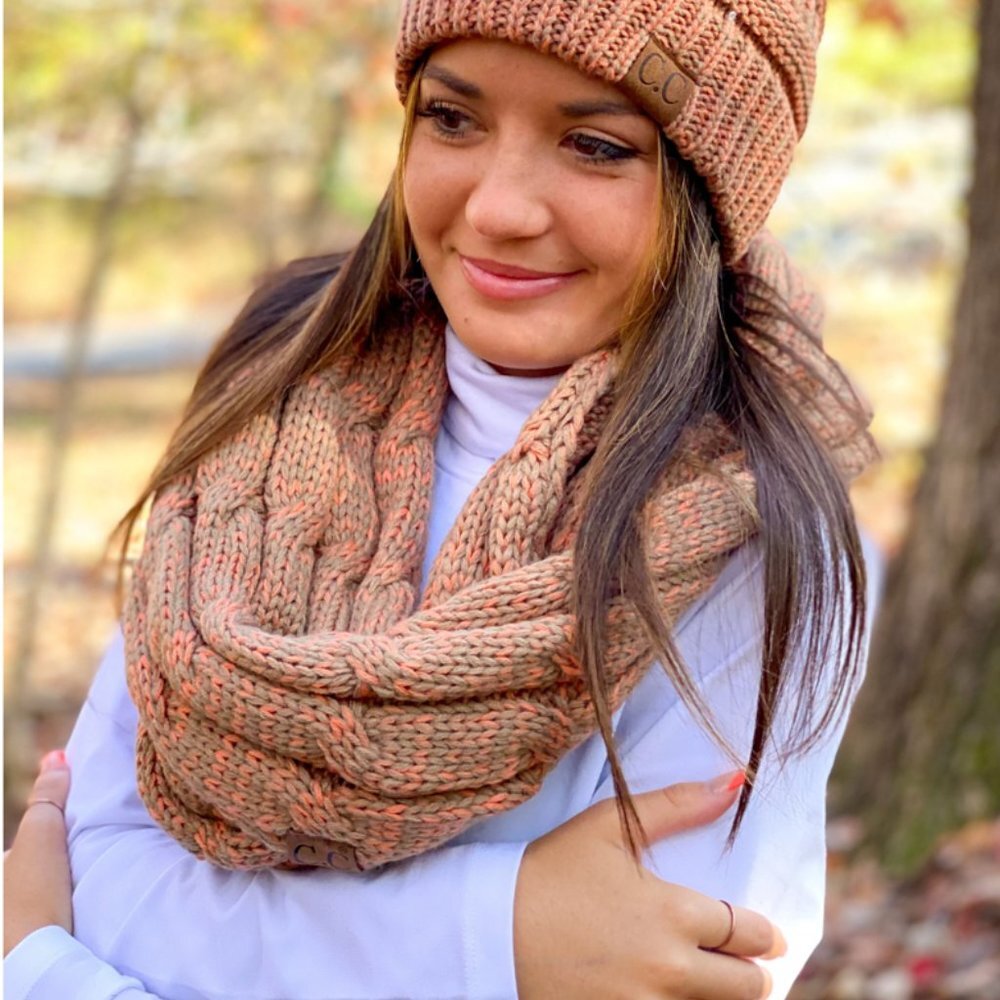 C.C. Beanie Infinity Scarf - Orange